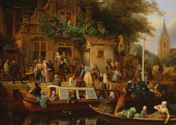 Die Lastkähne in Utrecht, 1853